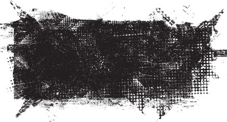 Glitch distorted grange shape . Noise grungy logo . Trendy defect error shapes . Glitched frame .Grunge textured . Distressed effect .Vector shapes