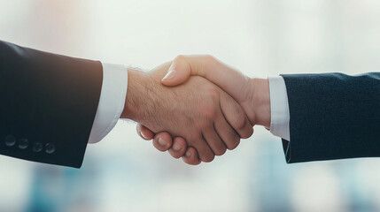 Businessmen making handshake with partner, greeting, dealing, merger and acquisition, business joint venture concept, for business, finance and investment background, teamwork and successful business.