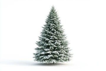 Fototapeta premium christmas tree isolated Beautiful christmas tree isolated on white background studio shot