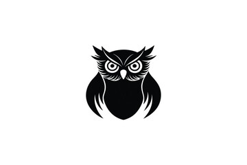 Owl silhouette vector design 
