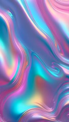 abstract colorful holographic background with waves Iridescent Neon Holographic Background: Soft Pastel Vaporwave Aesthetic
