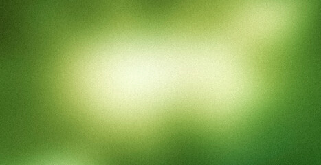 Dark green abstract background with bokeh spots color gradient, rough texture, grainy noise.