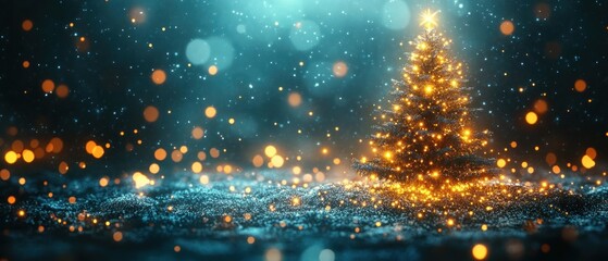 Naklejka premium Abstract Christmas background, subtle lighting, modern design and space for text.