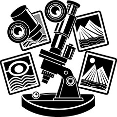 illustration of a microscope