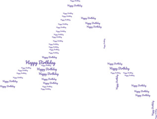Happy birthday text effect wish