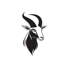 Goat in cartoon, doodle style . Image for t-shirt, web, mobile apps and ui. Isolated 2d vector illustration in logo, icon, sketch style, Eps 10, black and white. AI Generative