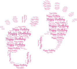 Happy birthday text effect wish