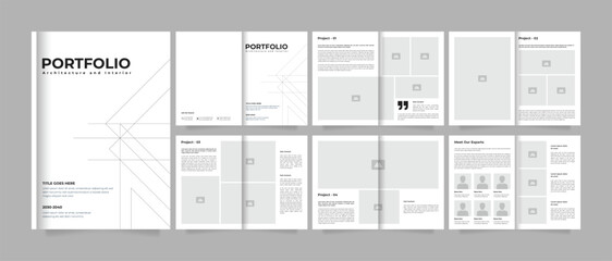 Architecture portfolio brochure design or portfolio template design