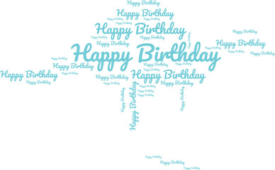 Happy birthday text effect wish