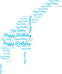 Happy birthday text effect wish