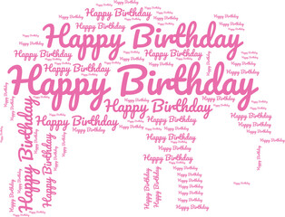 Happy birthday text effect wish