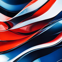 Abstract red landscape with sharp contrasts.