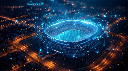 Futuristic Smart Sports Stadium with Real Time Crowd Management and Digital Ticketing