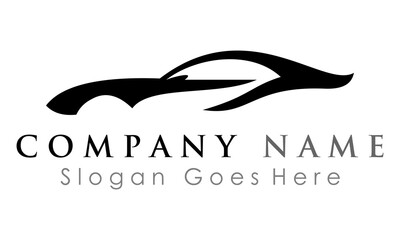 simple black sport car logo