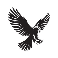 Professional Hawk Silhouette Vector High-Quality Scalable Design for Websites and Social Media
