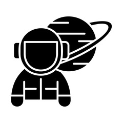 astronaut and planet ring