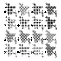 Bangladesh map different shapes
