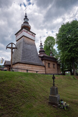 Grackokatolicka Cerkiew Zaśnięcia Bogarodzicy w Andrzejówce w Beskidzie Sądeckim © TM 360