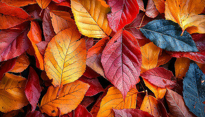 Vibrant autumn colors in nature, beauty in season generated by AI