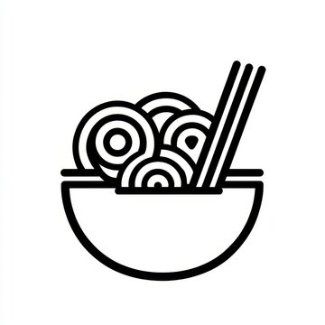 recommend clip art: Transparent background for ramen noodle png food, line art illustration
