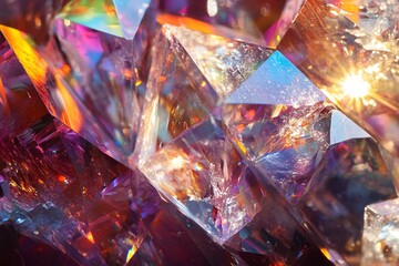 Iridescent Crystal Macro Closeup