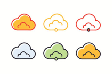 cloud icons for various design R.eps