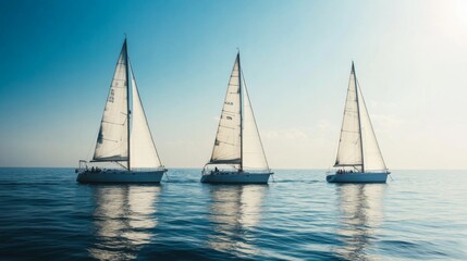Fototapeta premium Tranquil Sailing Adventure
