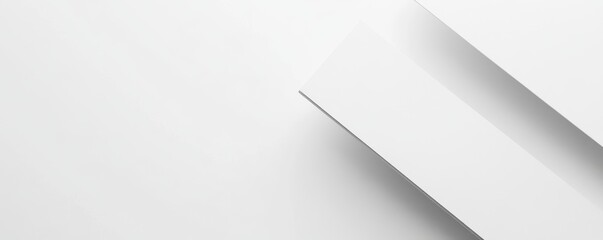 Isolated gateway fold brochure mock up on white background. 3 panel brochure. 3D illustration.