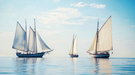 Fototapeta premium Tranquil Sailing Scene