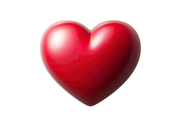 A vibrant red heart symbol representing love, passion, and affection. Ideal for romantic themes and emotional designs.