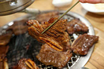 Korean bbq. LA marinated beef ribs
