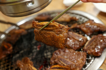 Korean bbq. LA marinated beef ribs