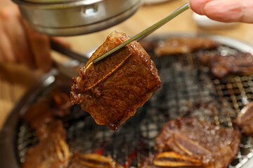 Korean bbq. LA marinated beef ribs