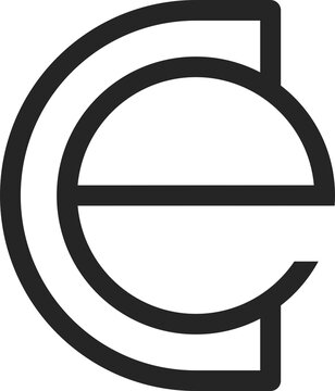 recommend clip art: the logo consists of the letter C and E. Abstract, outline and elegant.