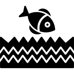 Fishes In The Ocean Icon