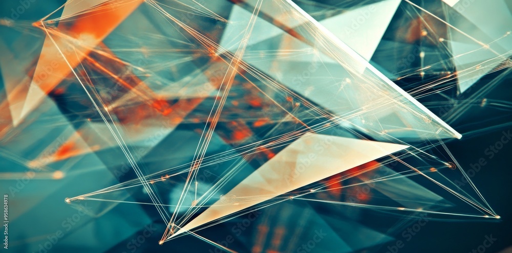 Poster an abstract background with triangle shapes. an element of graphic design