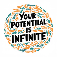 T-shirt design with typography text.