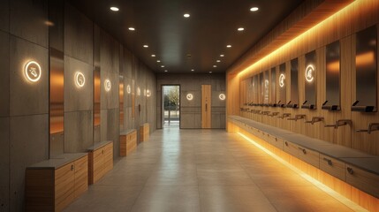 Modern Bathroom Interior Design with Concrete and Wood