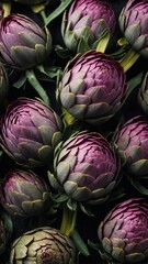 Fototapeta premium Blooming artichoke on black with clipping path.