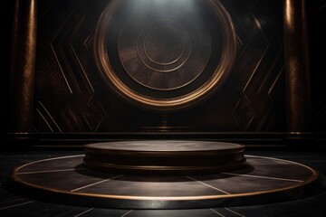 Obraz premium Black background black architecture electronics.