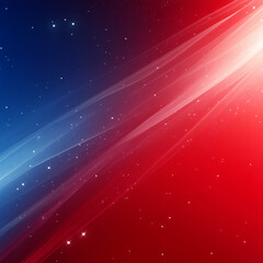Obraz premium Abstract red and blue gradients with white stars and smooth transitions.