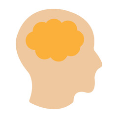 Forehead Vector Flat Icon Design