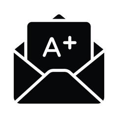 A plus grades, exam result or exam report vector design