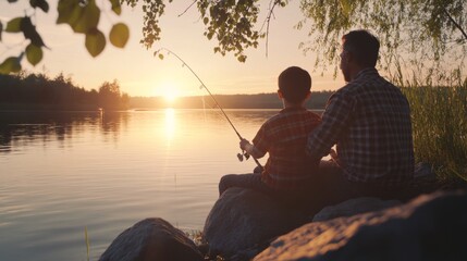 Peaceful Sunset Fishing