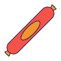Sausage Fast Food Illustration