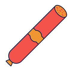 Sausage Slice Illustration