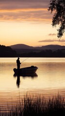 Serene Fishing at Dusk