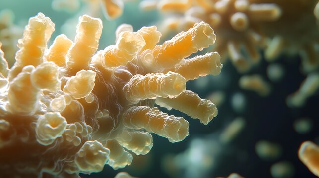 A highly detailed and realistic close-up of this bacteria: **Veillonella parvula** - Part of the normal oral and gastrointestinal flora; can be involved in infections.