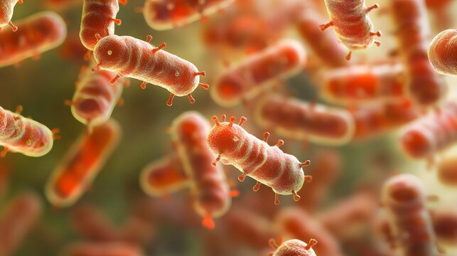 A highly detailed and realistic close-up of this bacteria: **Brucella abortus** - Causes brucellosis, a disease transmitted from animals to humans.
