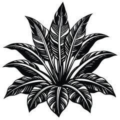 new tropical plant flower vector design